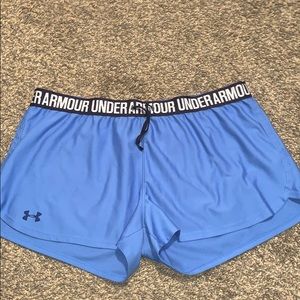 blue under armour shorts!
